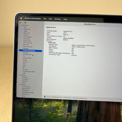 2021 Apple MacBook Pro 14" M1 Pro 14 Core 3.2GHz 16GB RAM 512GB SSD MKGP3LL/A