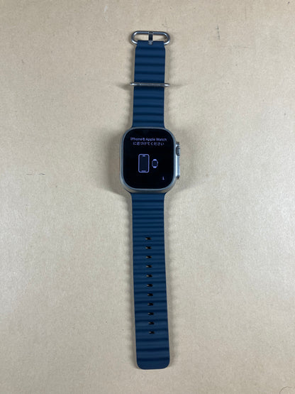 Unlocked Apple Watch Ultra 2 49MM Blue Titanium Blue Sport Band