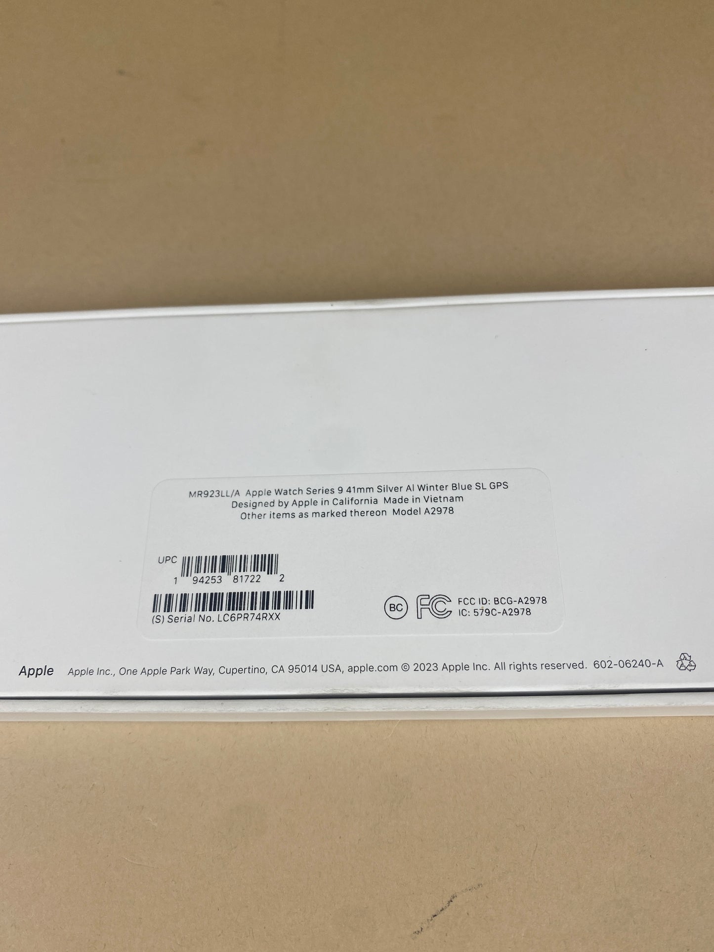 New GPS Only Apple Watch Series 9 41MM Aluminum A2978