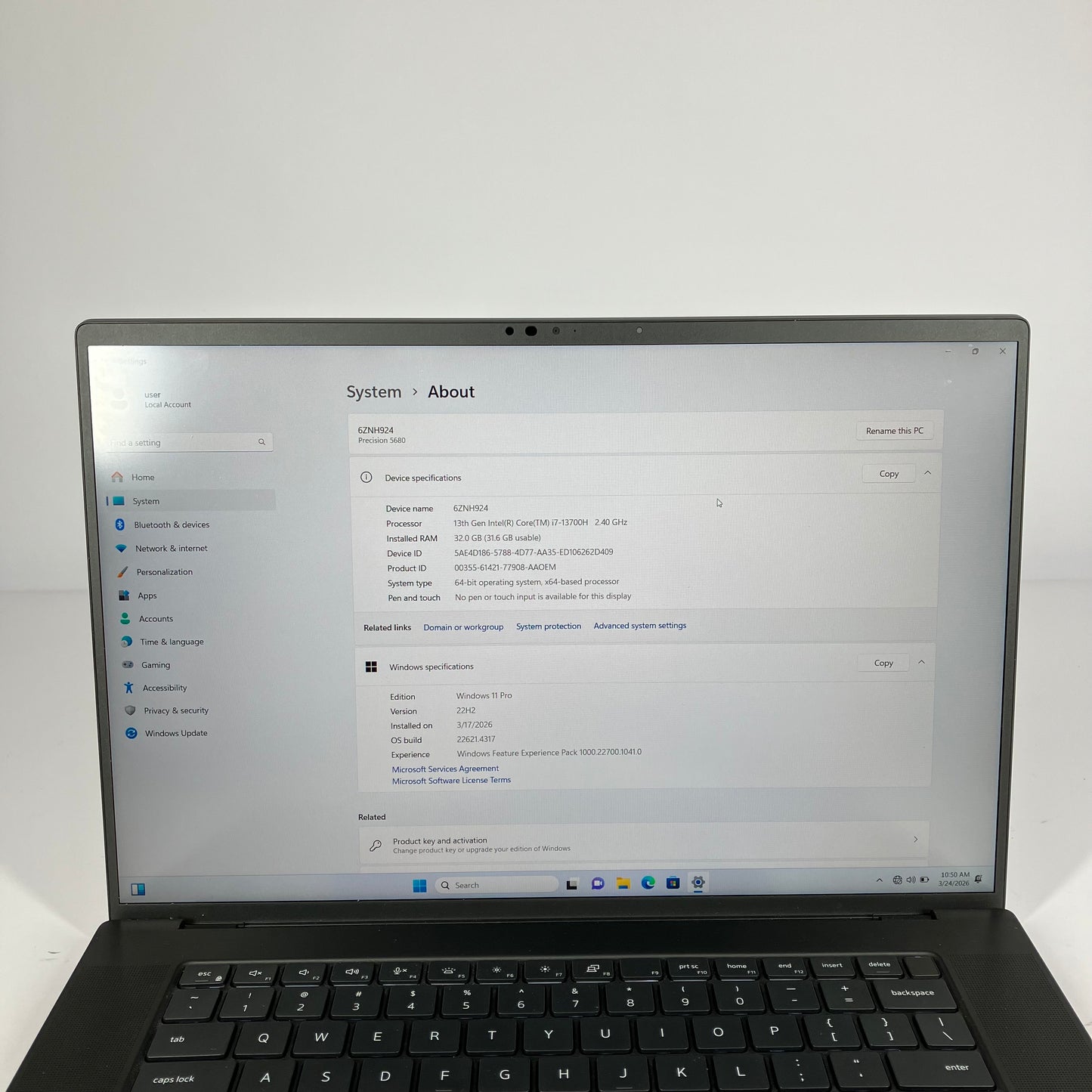 Dell Precision 5680 16" i7-13700H 2.4GHz 32GB RAM 512GB SSD RTX 2000 Ada