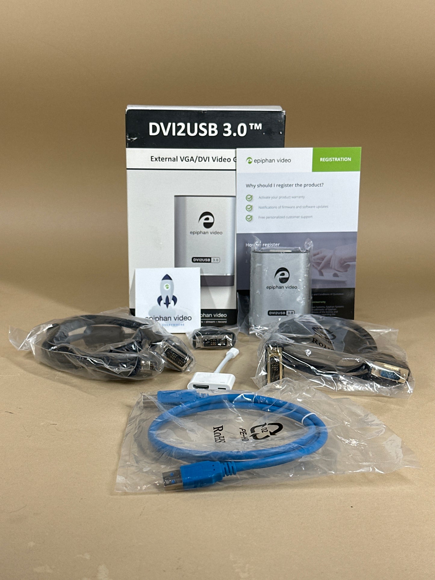 New Open Box epiphan video DVI2USB 3.0 External VGA / DVI Video Grabber