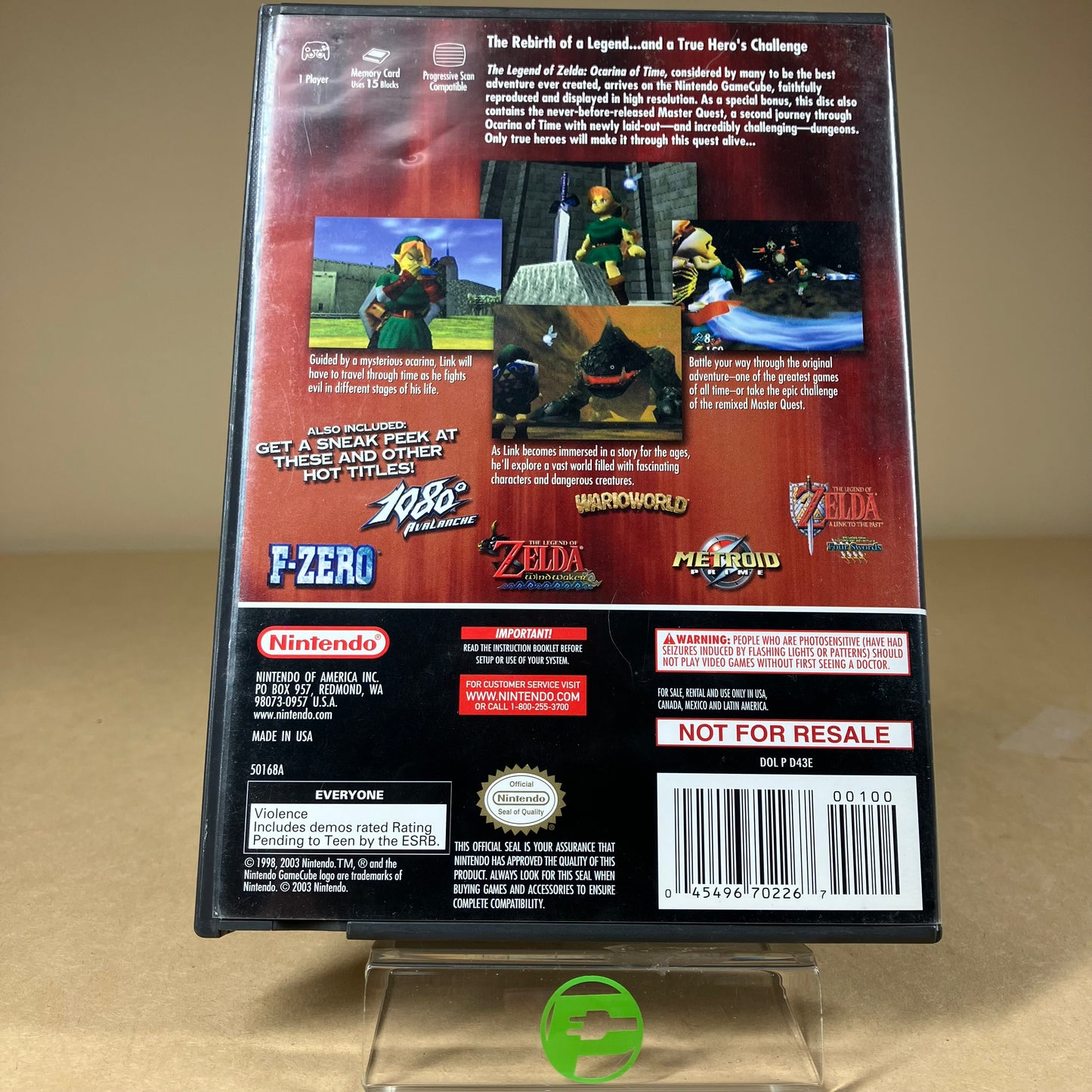 Zelda Ocarina of Time Master Quest (Nintendo GameCube, 2003) Complete In Box