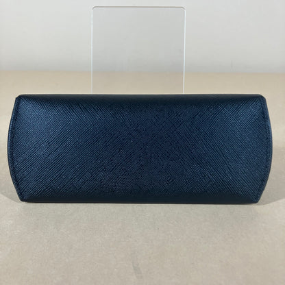 New SALVATORE FERRAGAMO Black Textured Sunglasses Case & Cleaning Cloth