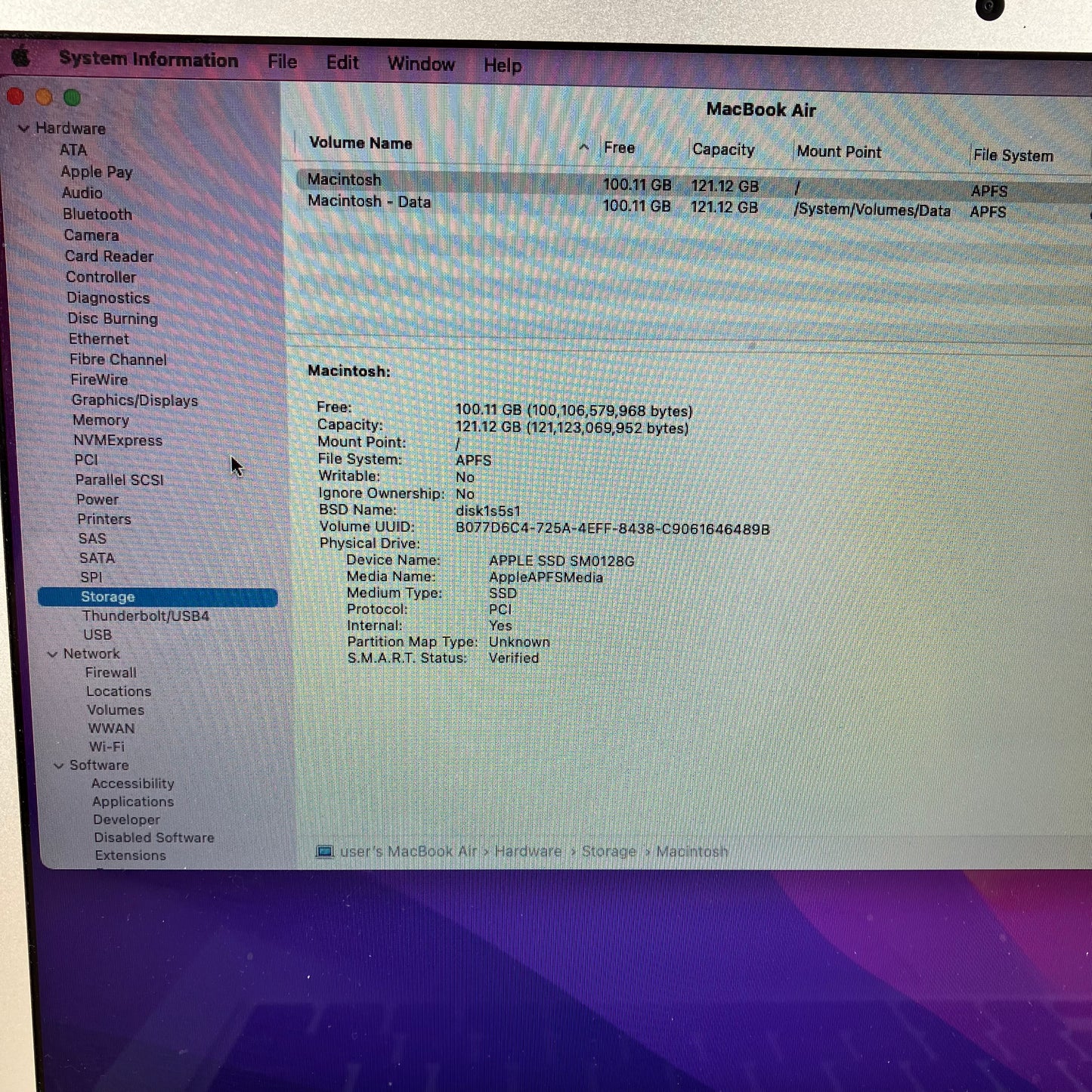 2017 Apple MacBook Air 13.3" i5 1.8GHz 8GB RAM 128GB SSD Silver A1466