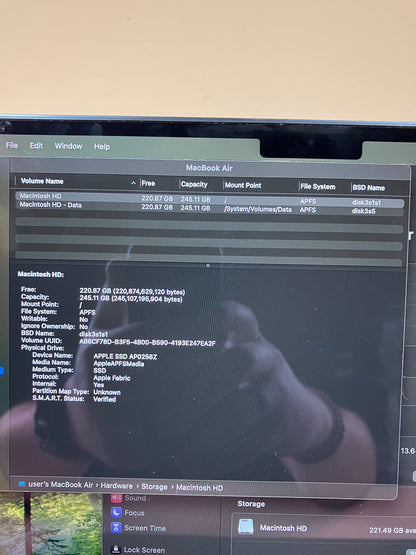 2025 Apple MacBook Air 13.6" M4 8C GPU 4.5GHz 16GB RAM 256GB SSD MW123LL/A