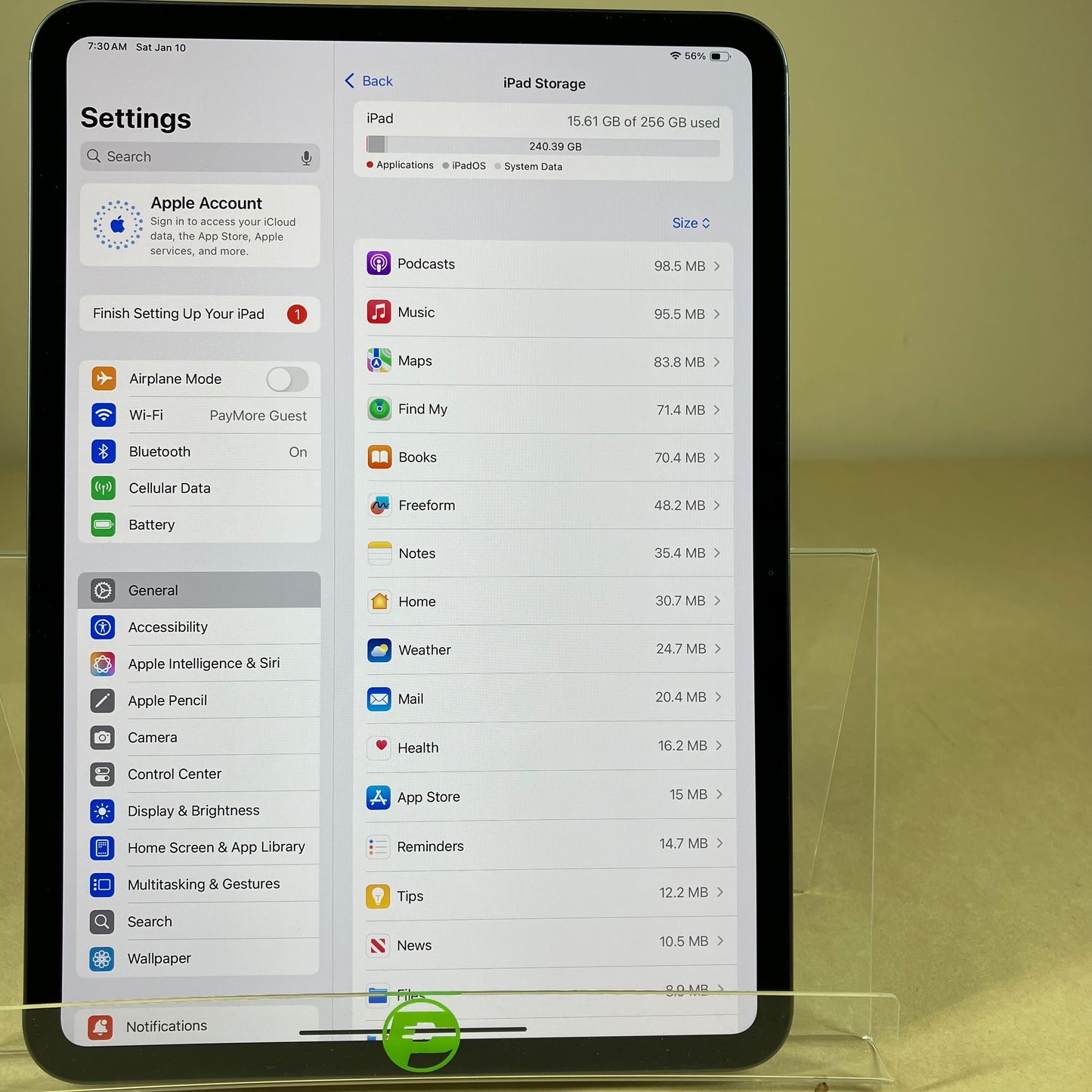 New Unlocked Apple iPad Pro 11" M4 256GB Silver MVW13LL/A