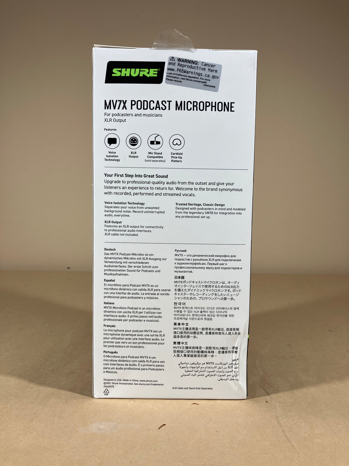 Shure MV7X Podcast Streaming Musians USB Microphone