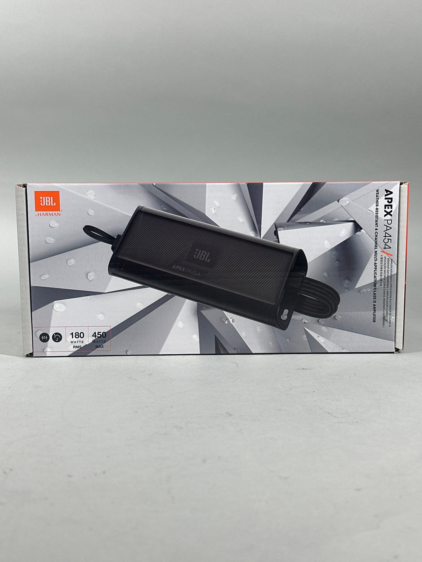 New JBL APEX Weather Resistant PA454 180W 4 Channel Class D Amplifier