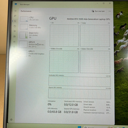 Dell Precision 7680 16" i9-13950HX 2.2GHz 64GB RAM 2TB SSD RTX 3500 ADA