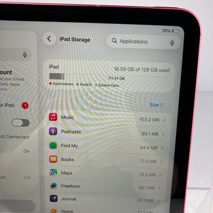WiFi Only Apple iPad 11" (A16) 128GB Pink MD7J4LL/A