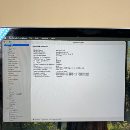 2018 Apple MacBook Air 13.3" i5 2.3GHz 8GB RAM 256GB SSD Space Gray A1989