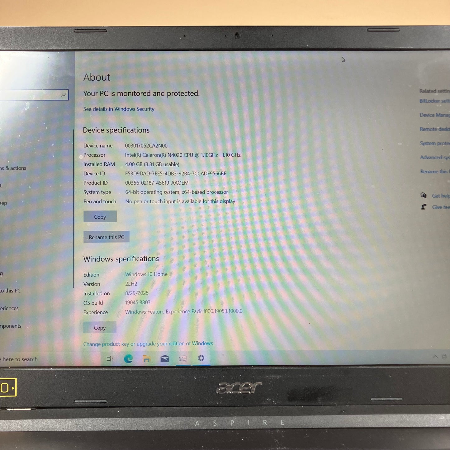 Acer Aspire 1 A115-32 15.6" Celeron N4020 1.1GHz 4GB RAM 64GB SD