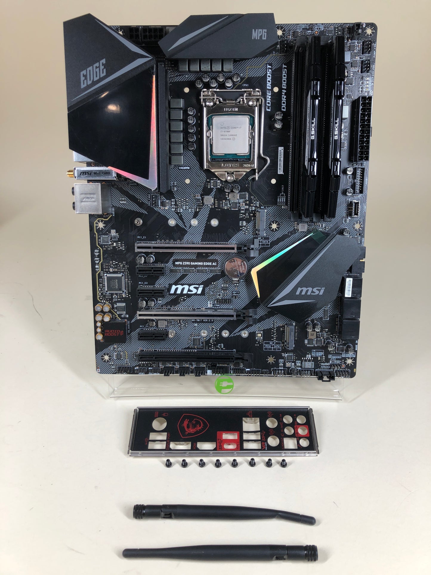 MSi Z390 Gaming Edge AC 16GB DDR4 RAM Intel i7-9700F CPU Combo