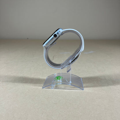 GPS Only Apple Watch Series 10 42MM Silver Aluminum White Sport Band A2997