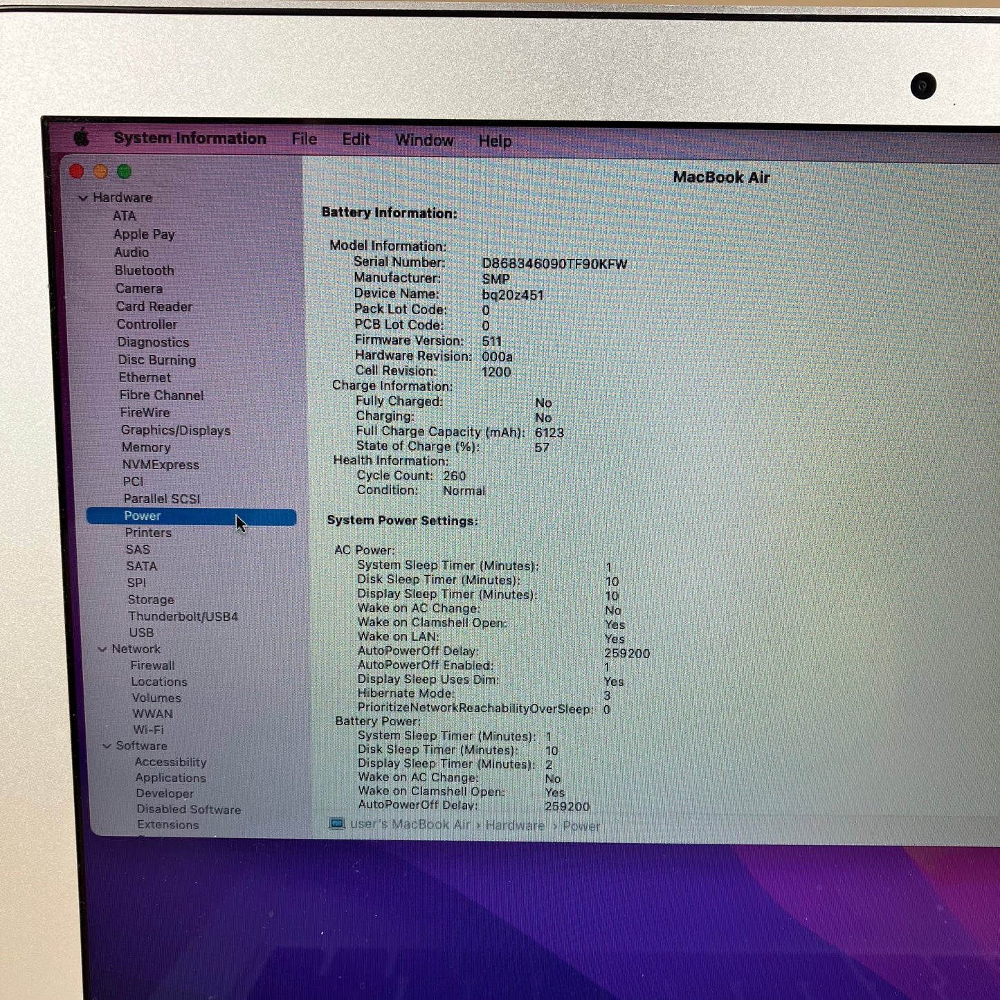 2017 Apple MacBook Air 13.3" i5 1.8GHz 8GB RAM 128GB SSD Silver A1466