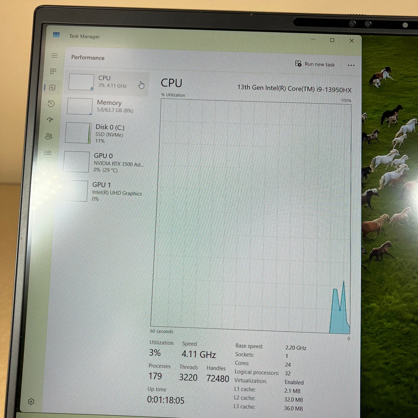 Dell Precision 7680 16" i9-13950HX 2.2GHz 64GB RAM 2TB SSD RTX 3500 ADA