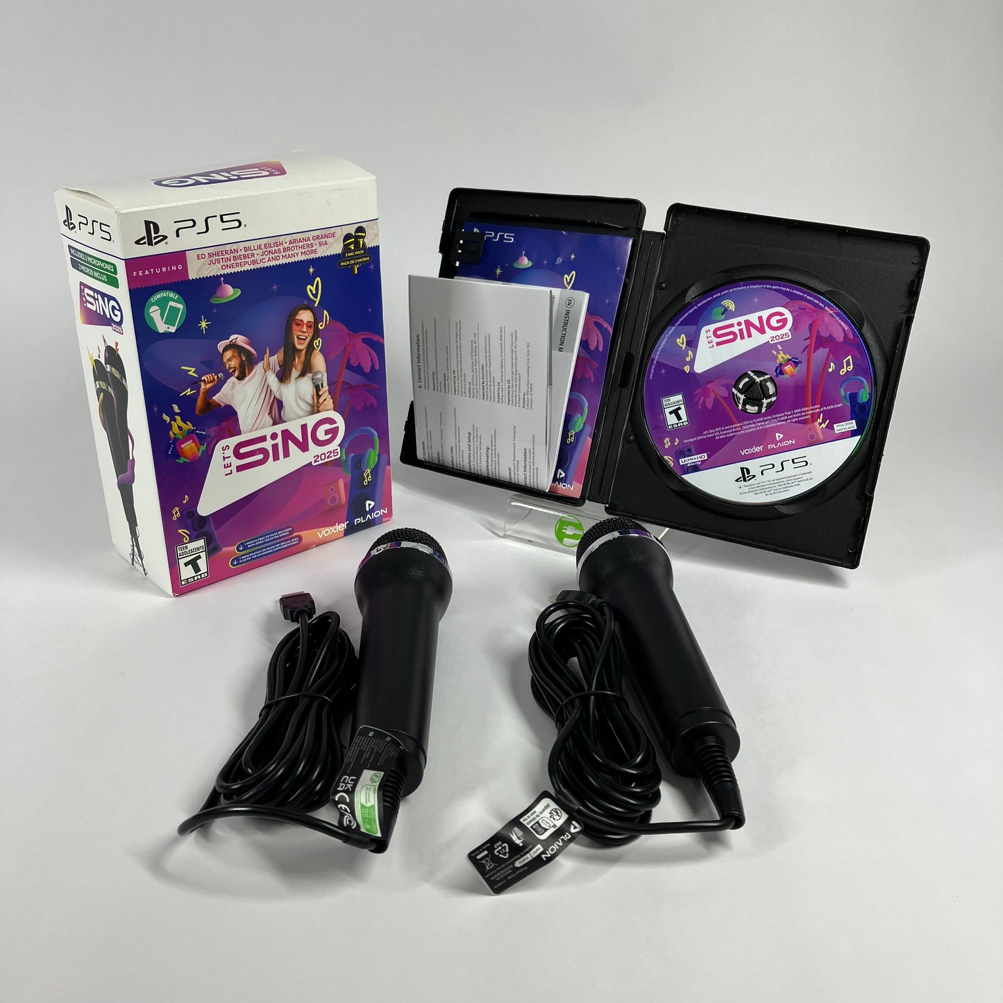 Sony PlayStation 5 PS5 Lets Sing Microphones Black