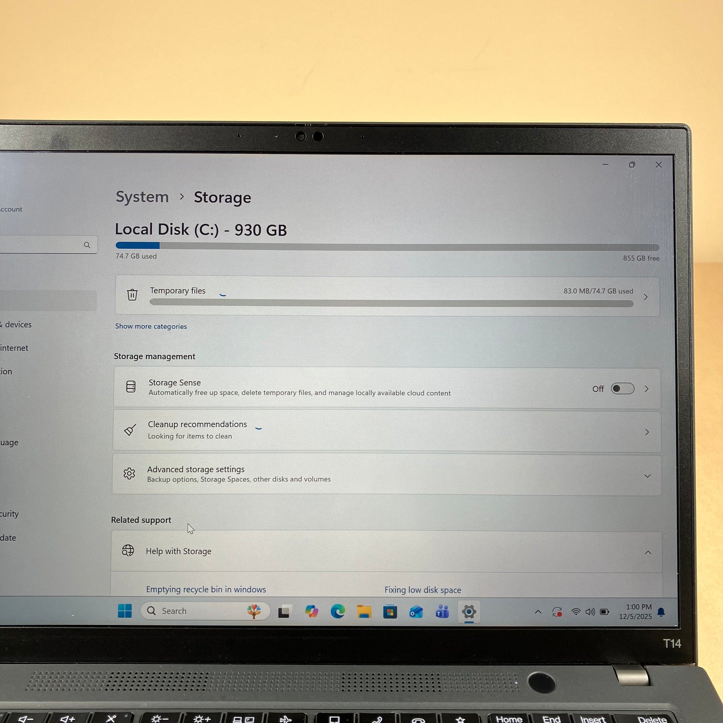 Lenovo ThinkPad T14 GEN 3 14" i7-1260P 2.1GHz 32GB RAM 1TB SSD