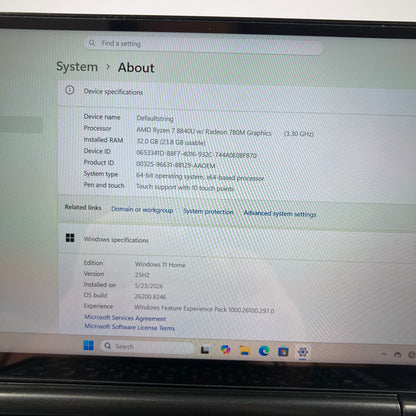 GPD Win Mini (2024) 7" AMD Ryzen 7 8840U 32GB RAM 2TB Black G1617-01