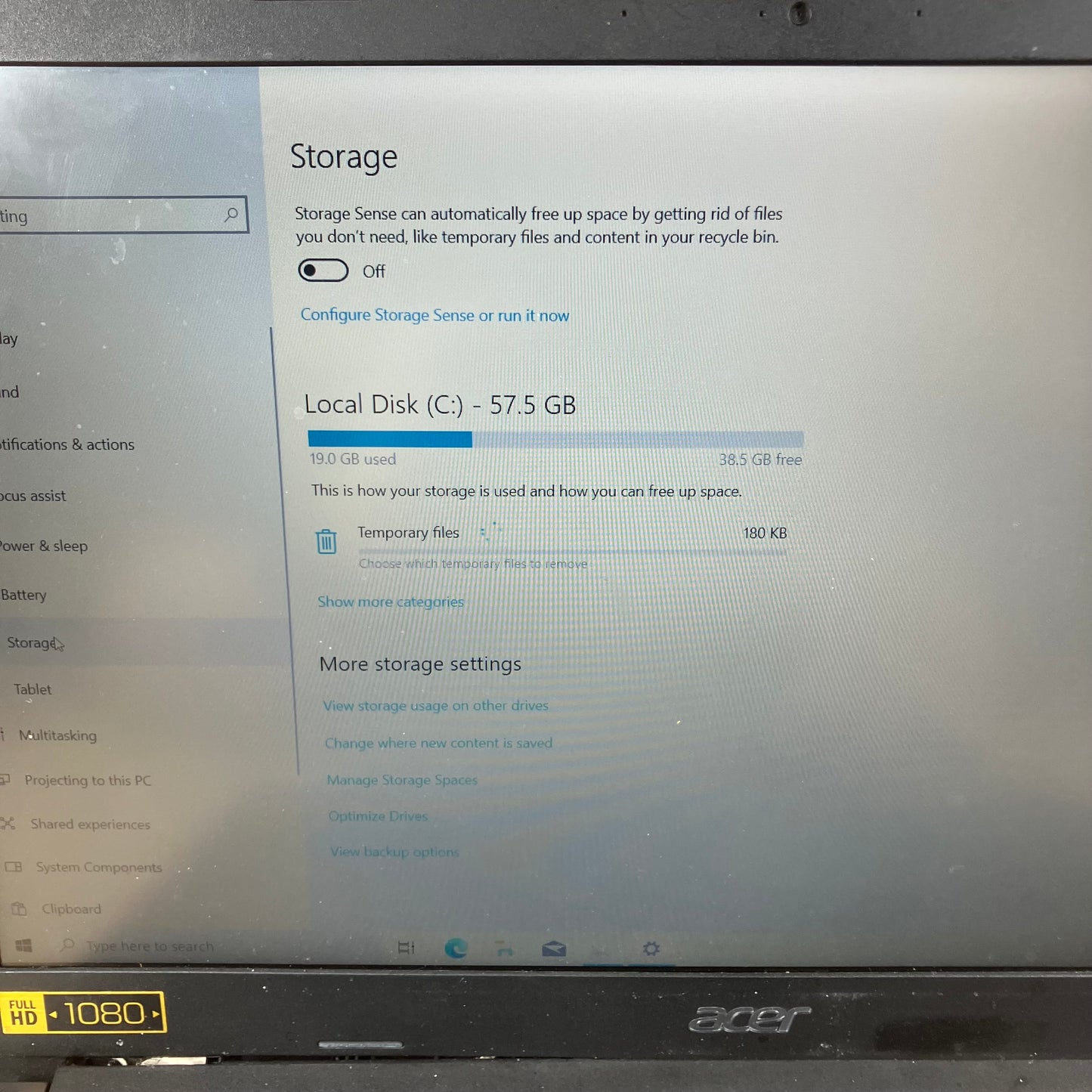 Acer Aspire 1 A115-32 15.6" Celeron N4020 1.1GHz 4GB RAM 64GB SD