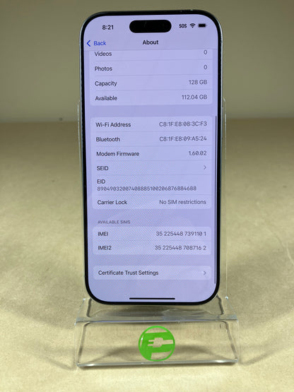 Unlocked Apple iPhone 16 Pro 128GB Natural Titanium MYMD3LL/A