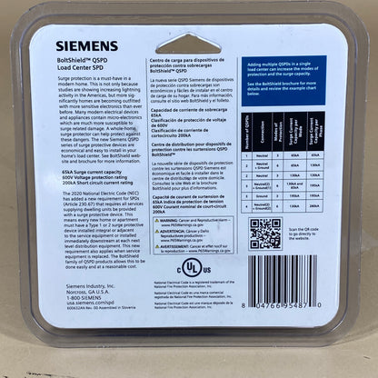 New Siemens Surge Protection 65kA QSPD2A065P