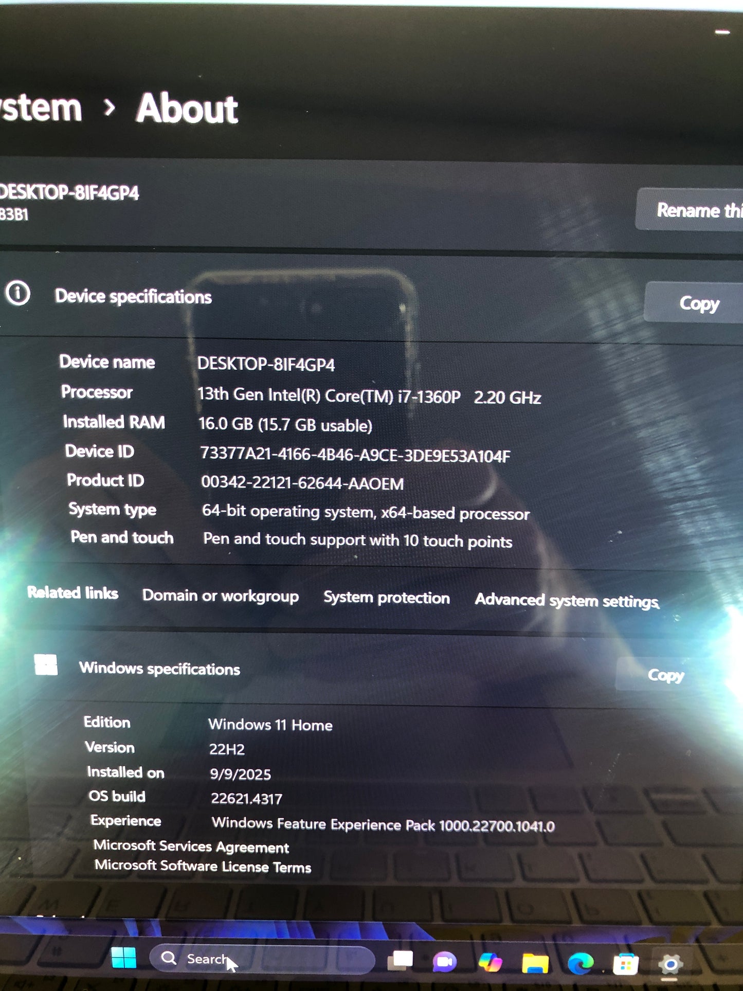 Lenovo Yoga 9 14IRP8 14IRP8 I7-1360P 2.20GHz 16GB RAM 512GB SSD WIN 11 HOME