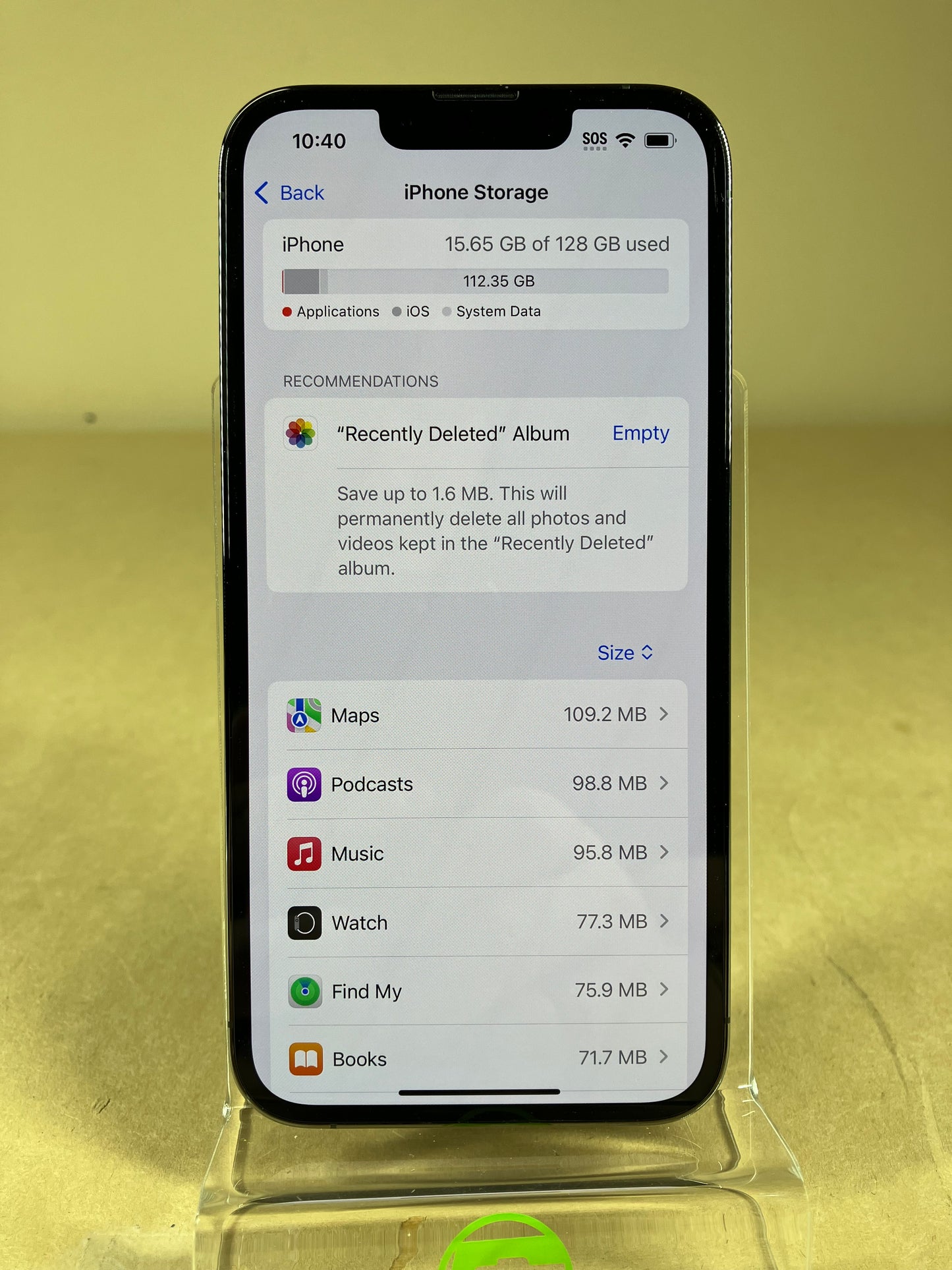 Unlocked Apple iPhone 13 Pro 128GB 18.6.2 Graphite MLR23LL/A
