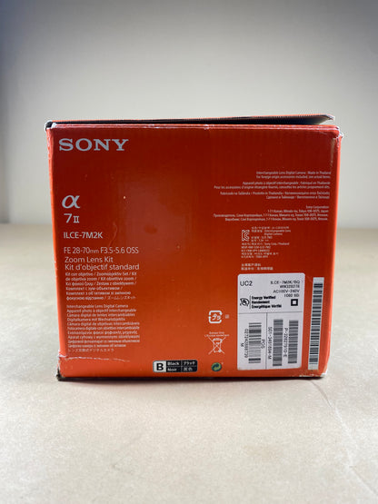 Sony Alpha 7 II 24.3MP Mirrorless Camera 382 Shutter Count 28-70mm Zoom Lens Kit