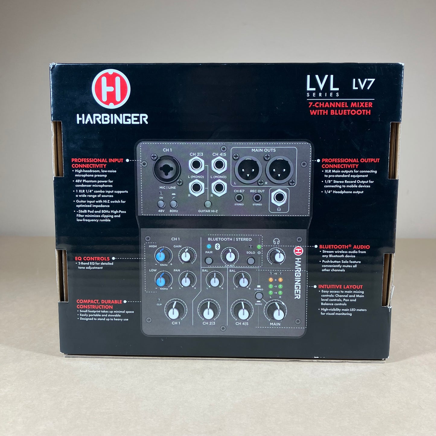 Harbinger LVL series 7-Channel Mixer With Bluetooth LV7