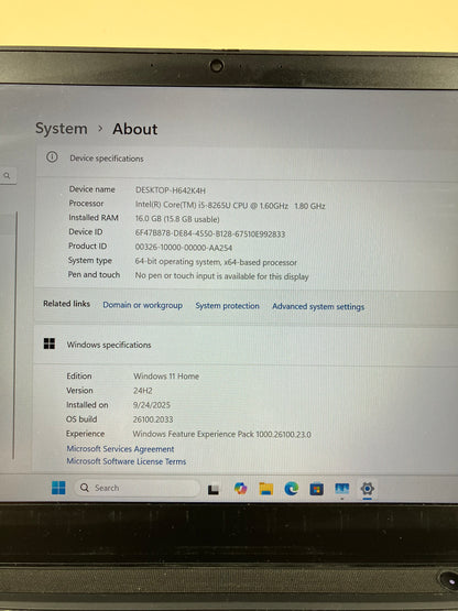 Lenovo ThinkPad T490 14" i5-8265U 1.8GHz 16GB RAM 512GB SSD