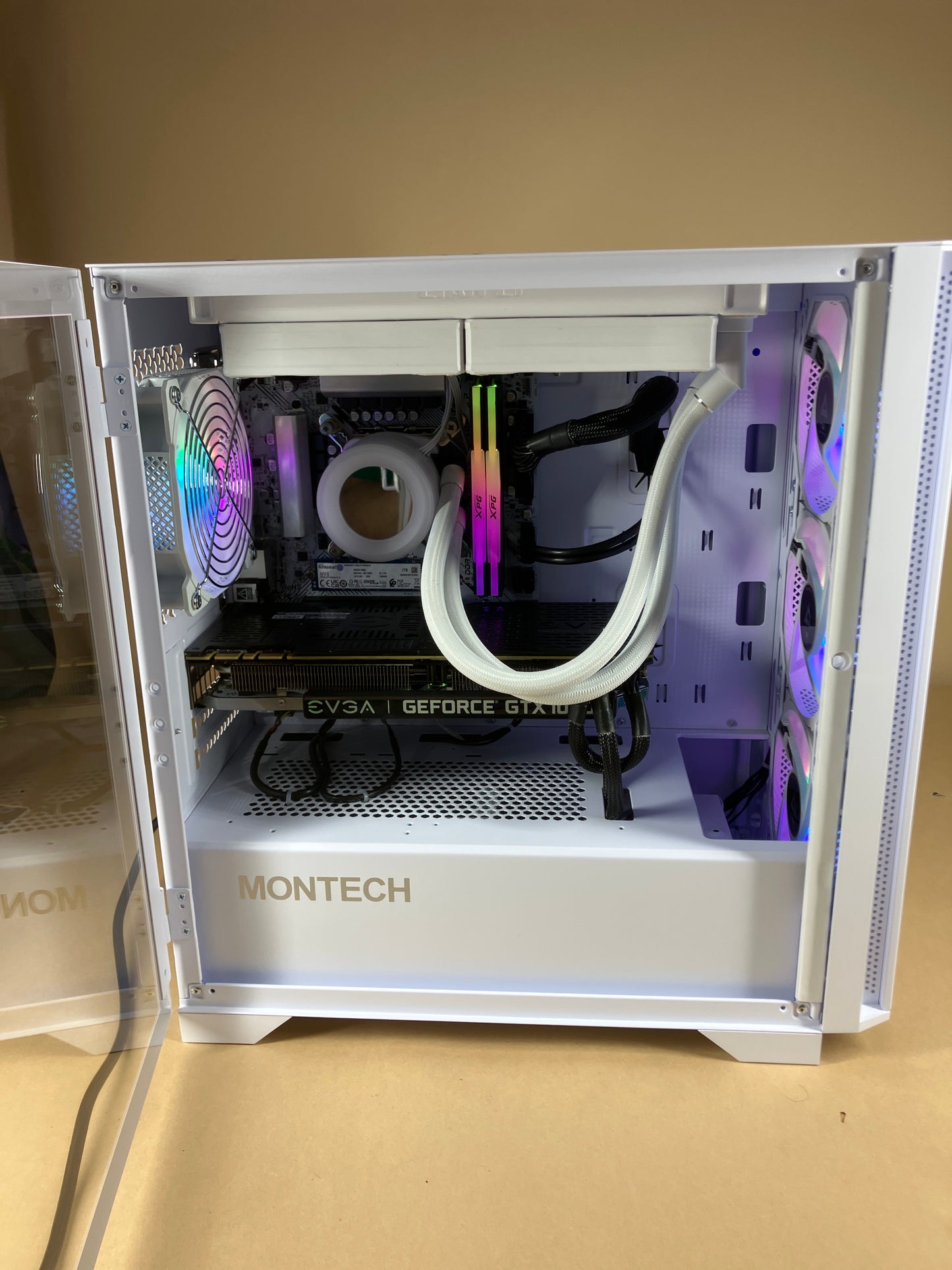 New Montech Intel i7 12700KF 32GB RAM 2TB EVGA GeForce GTX 1080 Ti Custom PC