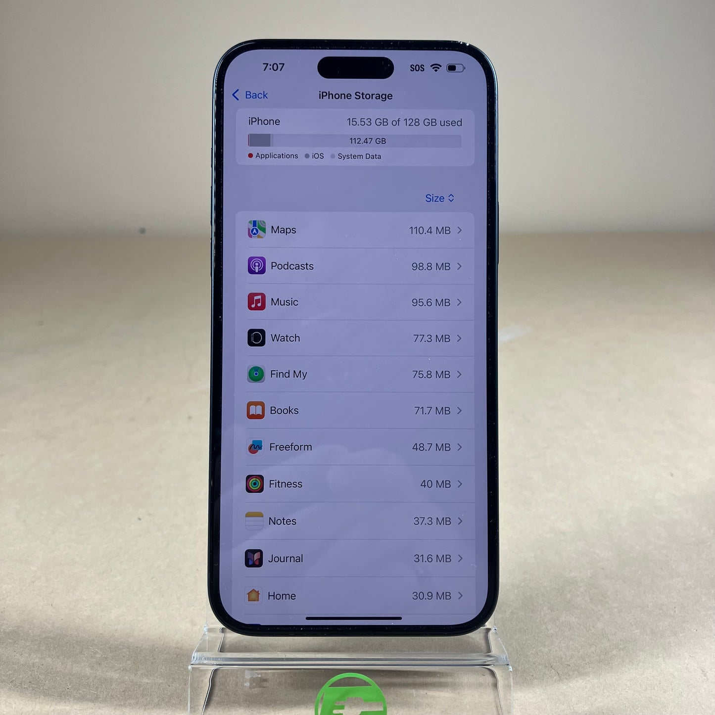 Unlocked Apple iPhone 15 Plus 128GB Black MTXR3LL/A