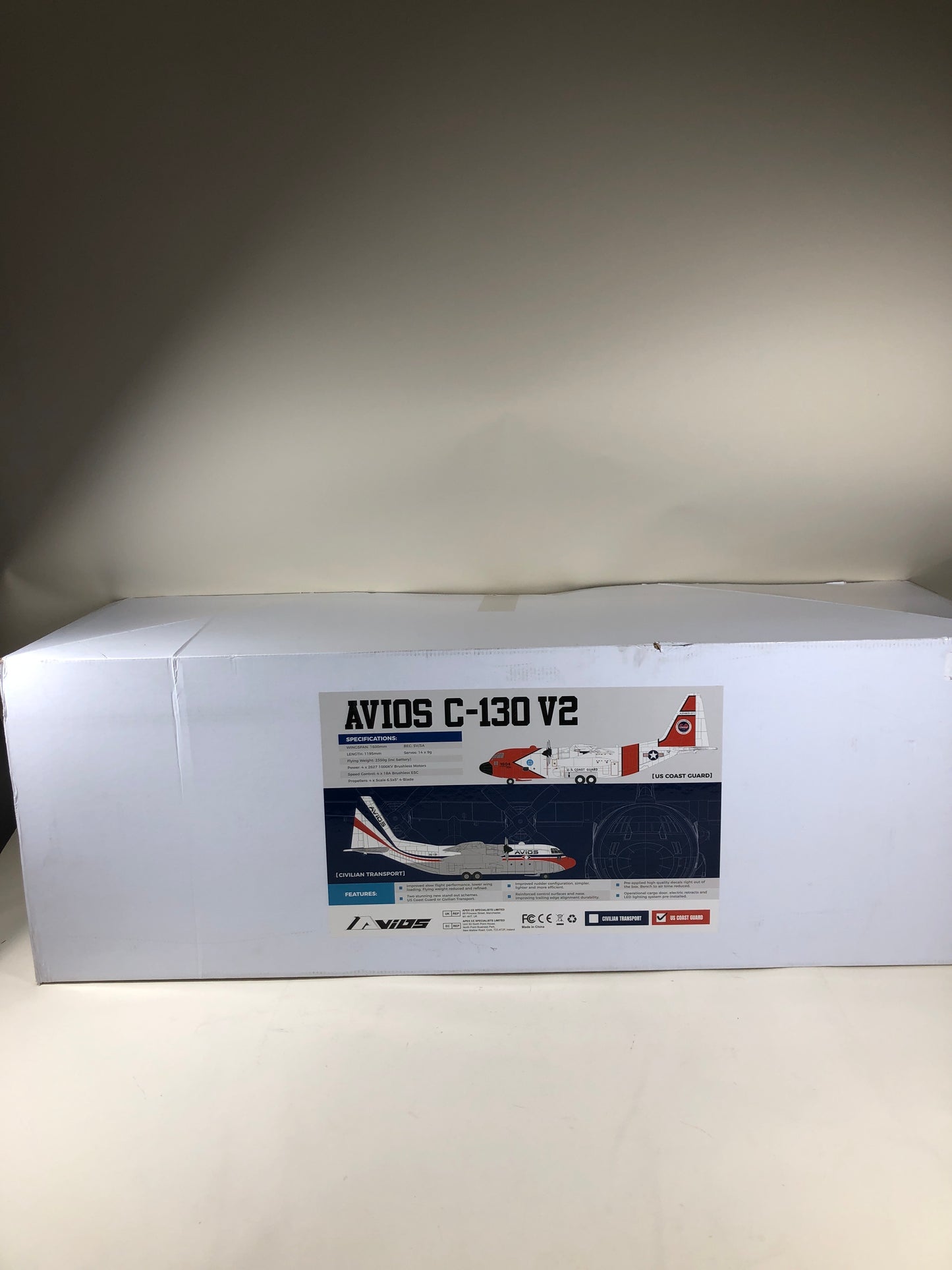 New Avios US Coast Guard RC Plane C-130 V2