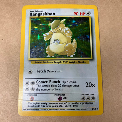 MULTIPLE ERRORS Pokémon Jungle Kangaskhan 5/64 Layer Print Error Missing Symbol