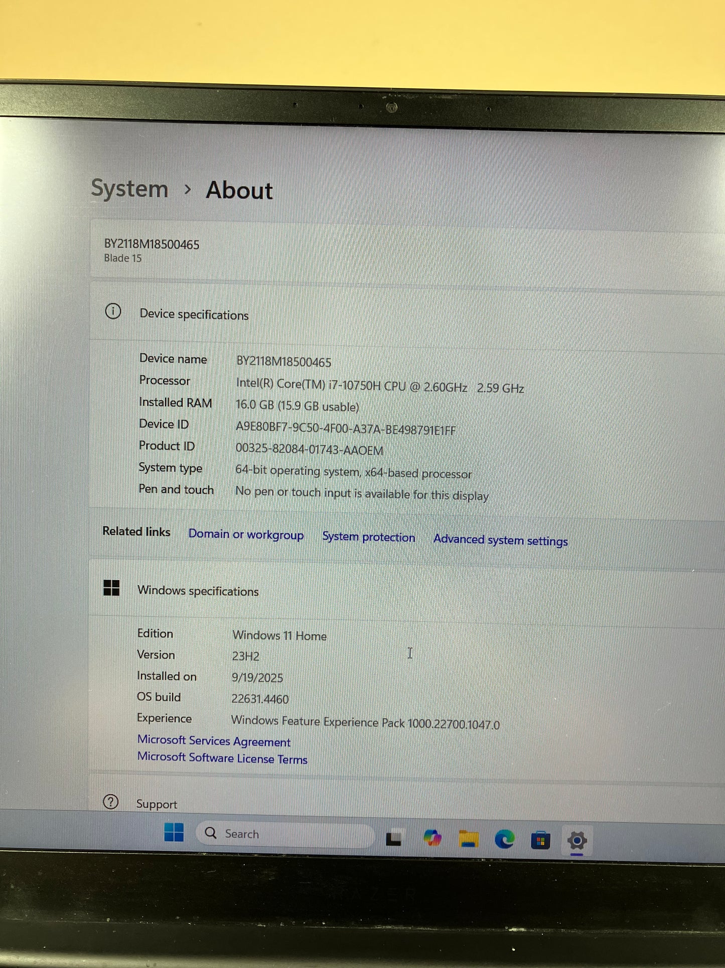 Razer Blade 15 RZ09-0369AE22 15.6" i7-10750H 16GB RAM 512GB SSD GeForce RTX 3060