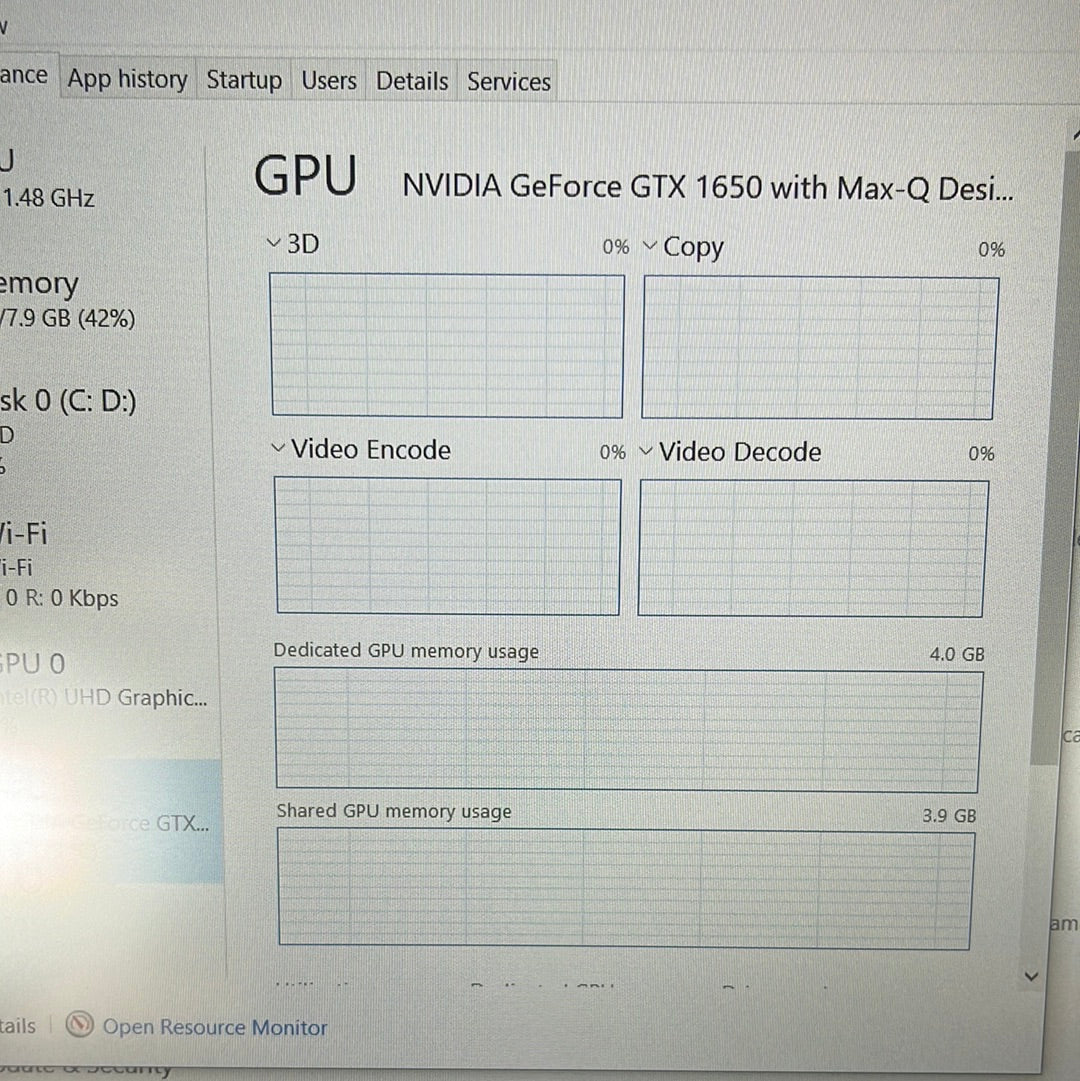 MSI MS-16R3 15.6" i5-9300H 2.4GHz 8GB RAM 512GB SSD GeForce GTX 1650 Max-Q