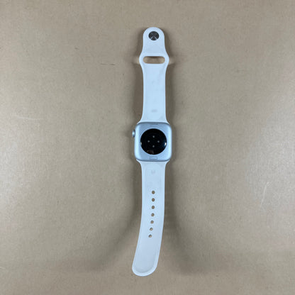GPS Only Apple Watch Series 10 42MM Silver Aluminum White Sport Band A2997