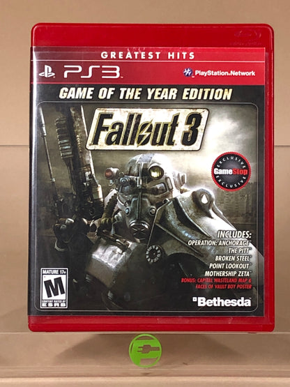 Fallout 3 [Game of the Year Greatest Hits] (Sony PlayStation 3 PS3, 2009)