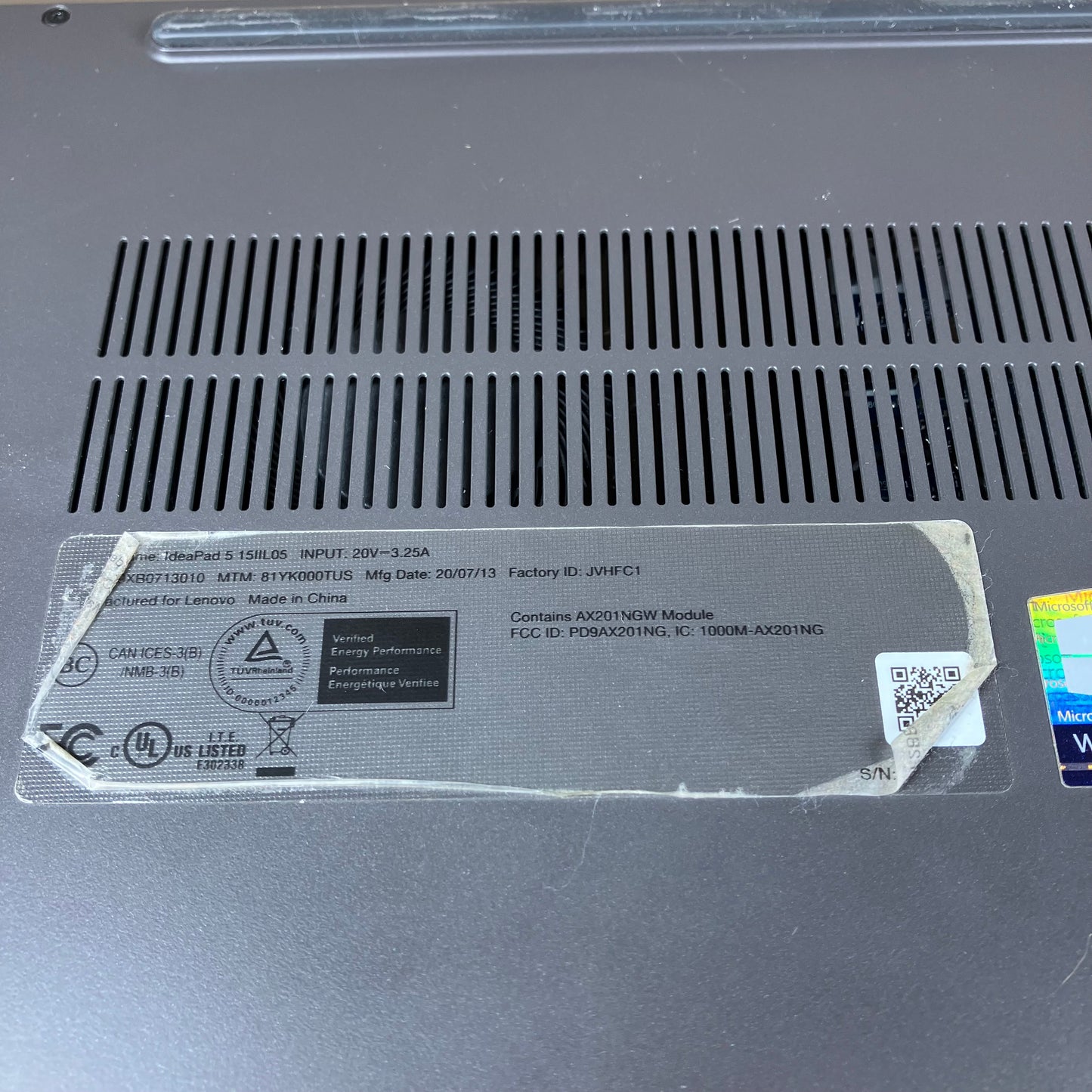 Lenovo IdeaPad 15IIL05 15.6" i5-1035G1 1.0GHz 8GB RAM 512GB SSD