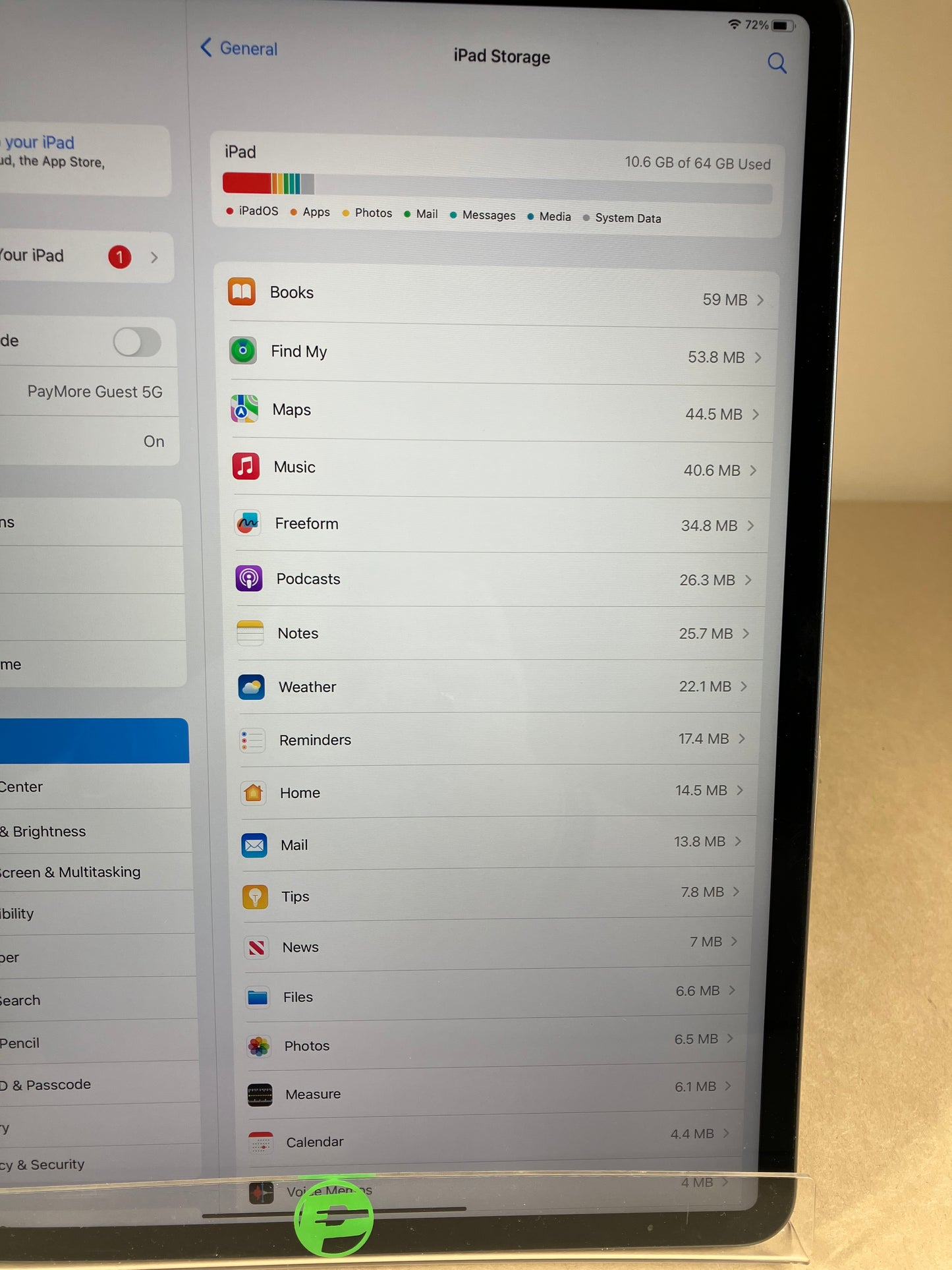 WiFi Only Apple iPad Pro 12.9" 3rd Gen 64GB Space Gray A2014