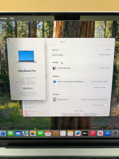 2023 Apple MacBook Pro 14" M2 Max 30C GPU 3.5GHz 32GB RAM 1TB SSD A2779