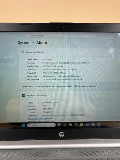 HP Laptop 14-CF2033WM 14" Pentium Silver N5030 1.1GHz 4GB RAM 128GB SSD