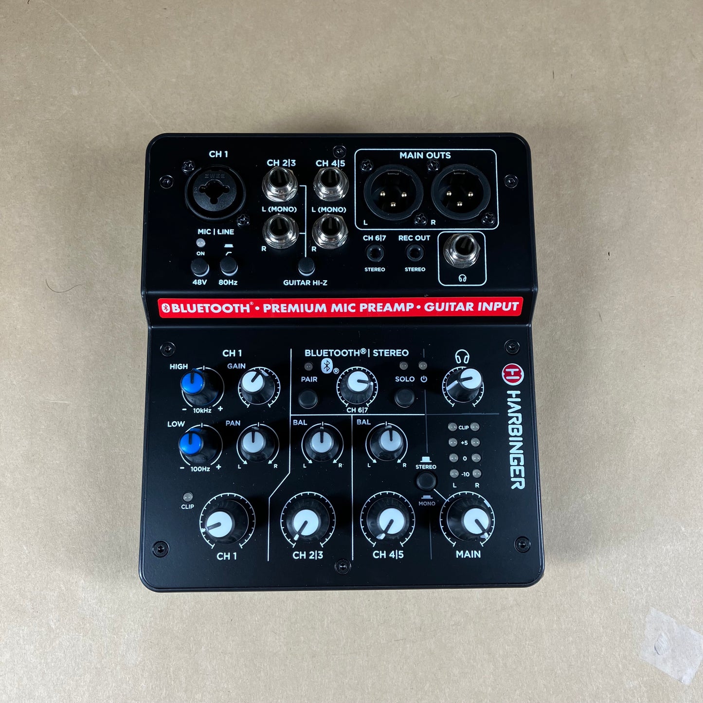 Harbinger LVL series 7-Channel Mixer With Bluetooth LV7