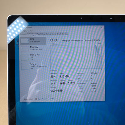 Microsoft Surface Laptop 1 1769 13.5" i5-7200U 2.5GHz 8GB RAM 256GB SSD w Dock