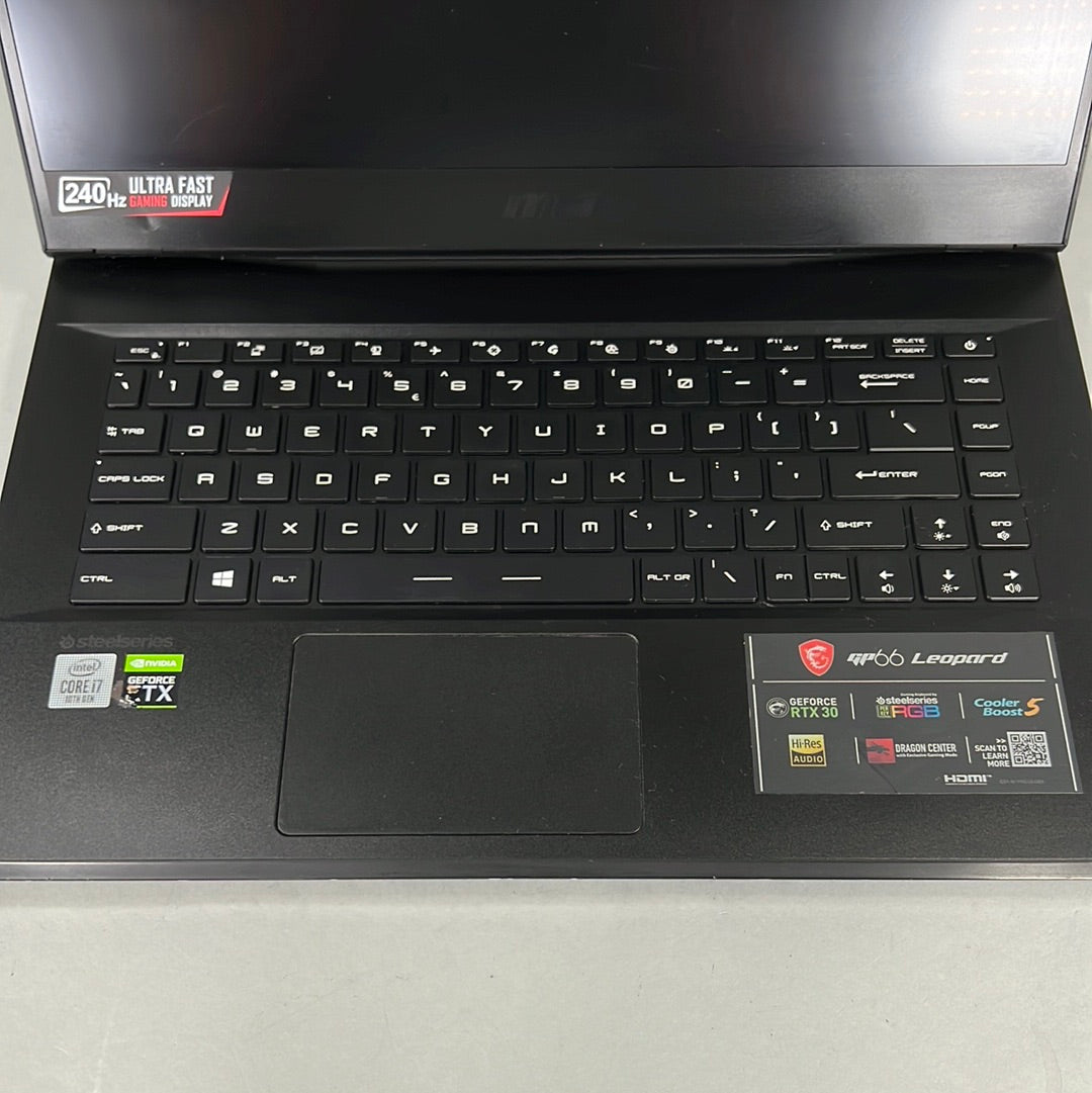 MSI GP66 LEOPARD 15.6" i7-10870H 2.21GHz 16GB RAM 1TB SSD RTX 3080