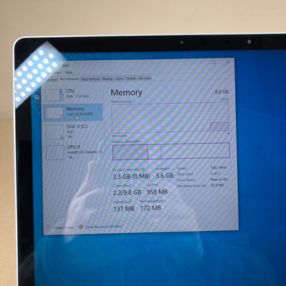 Microsoft Surface Laptop 1 1769 13.5" i5-7200U 2.5GHz 8GB RAM 256GB SSD w Dock