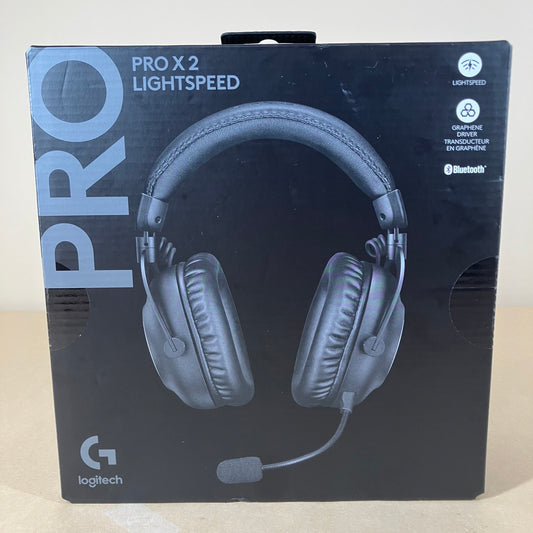 New Logitech Pro X2 Lightspeed Gaming Headset Black 981-001262