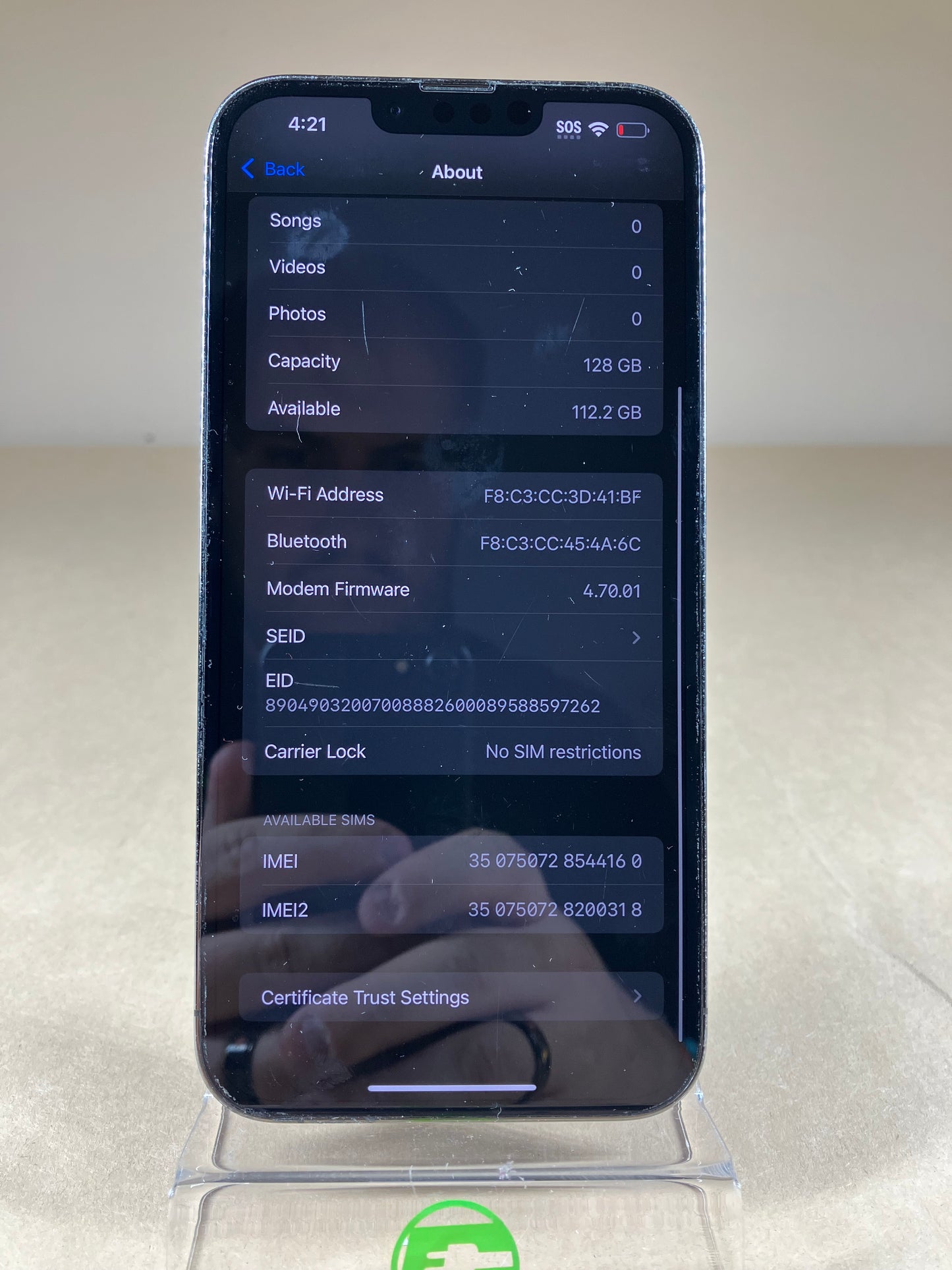 Unlocked Apple iPhone 13 Pro Max 128GB Graphite MLKL3LL/A