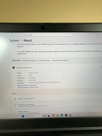 Lenovo ThinkPad P15 Gen 2i 15.6" i7-11800H 2.3GHz 32GB RAM 1TB SSD Quadro T1200